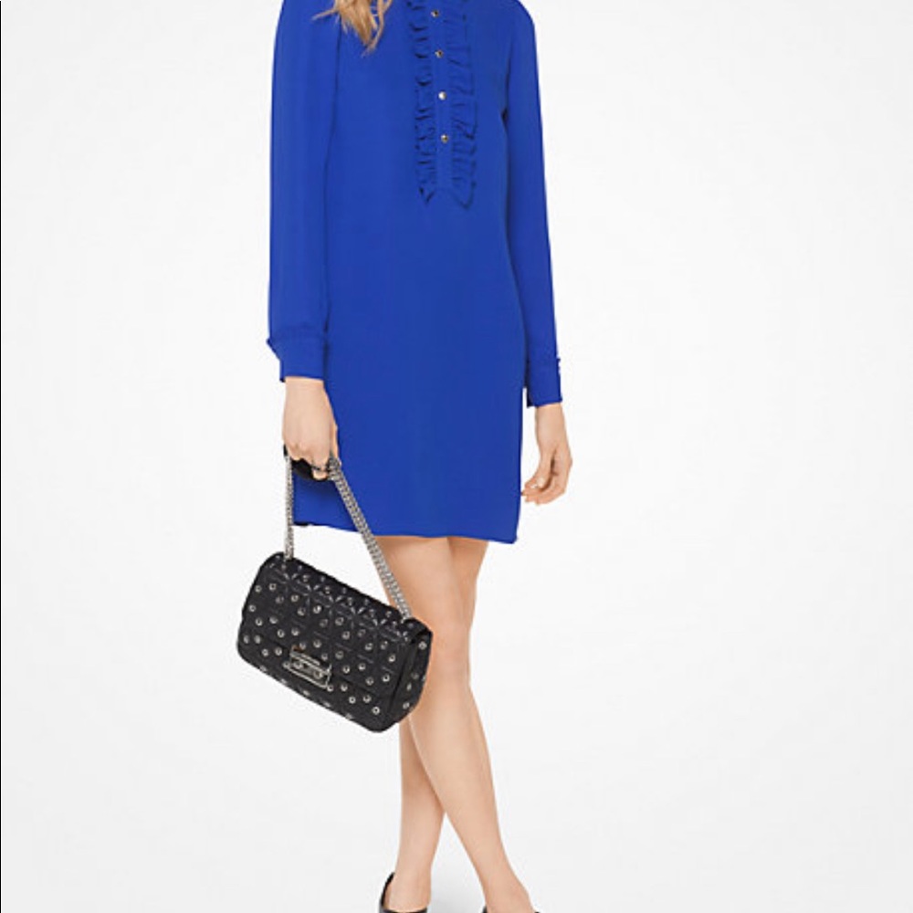 Michael Kors Royal Blue Long Sleeve Dress